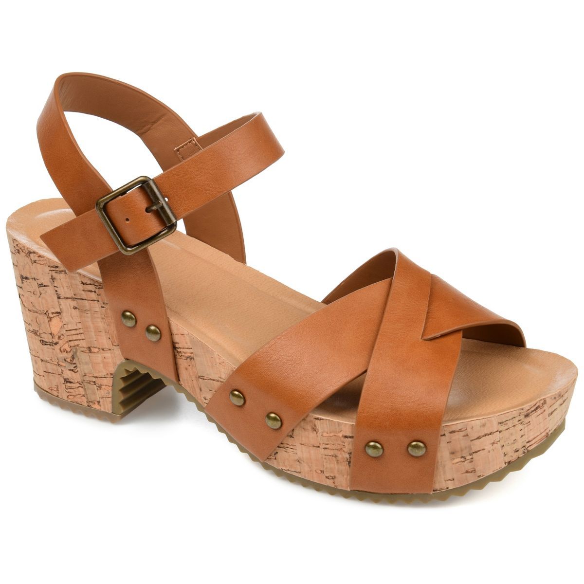 Journee Collection Womens Valentina Tru Comfort Foam Ankle Strap Platform Sandals | Target