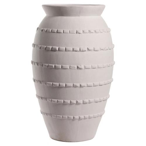 Tomas French Country White Earthenware Decorative Vase - Large | Kathy Kuo Home