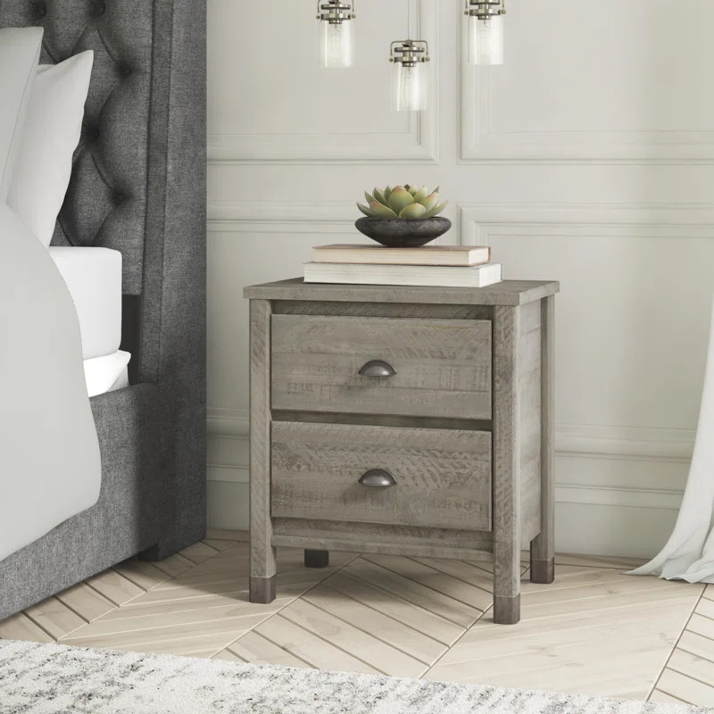 Isamar 2 - Drawer Solid Wood Nightstand | Wayfair North America