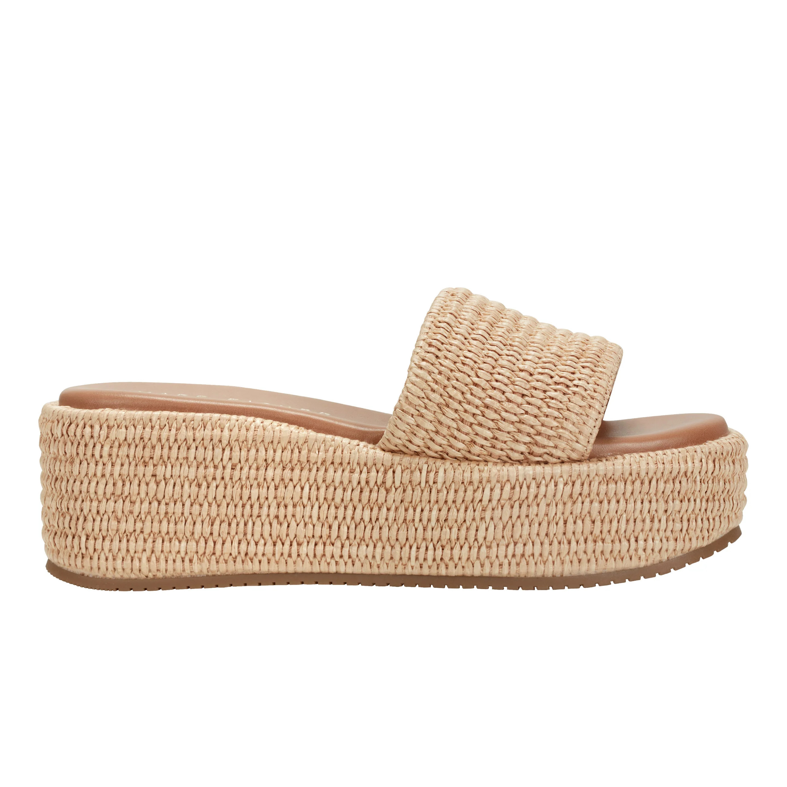 Marc Fisher - Women's Daylin Flatform Sandal 8.5 / M / Natural Raffia | Rockport (US)