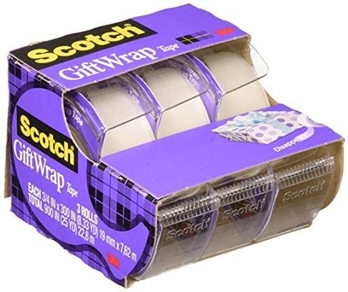 Scotch Gift Wrap Tape 0.75 x 30044; 3 Pack | Amazon (US)
