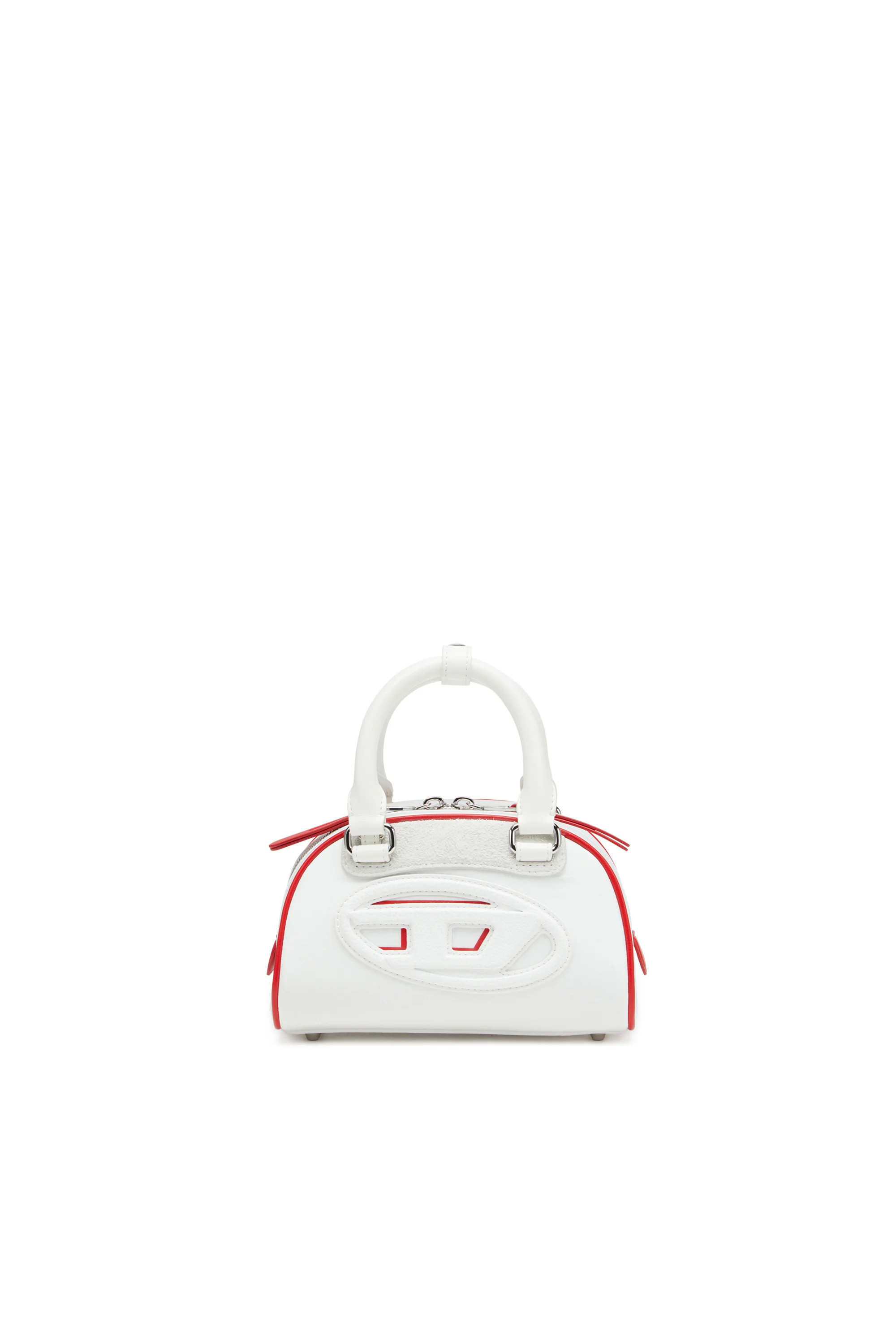 Diesel - 1DR Dome-Colour-block mini bowling bag - Crossbody Bags - Woman - White | Diesel AU