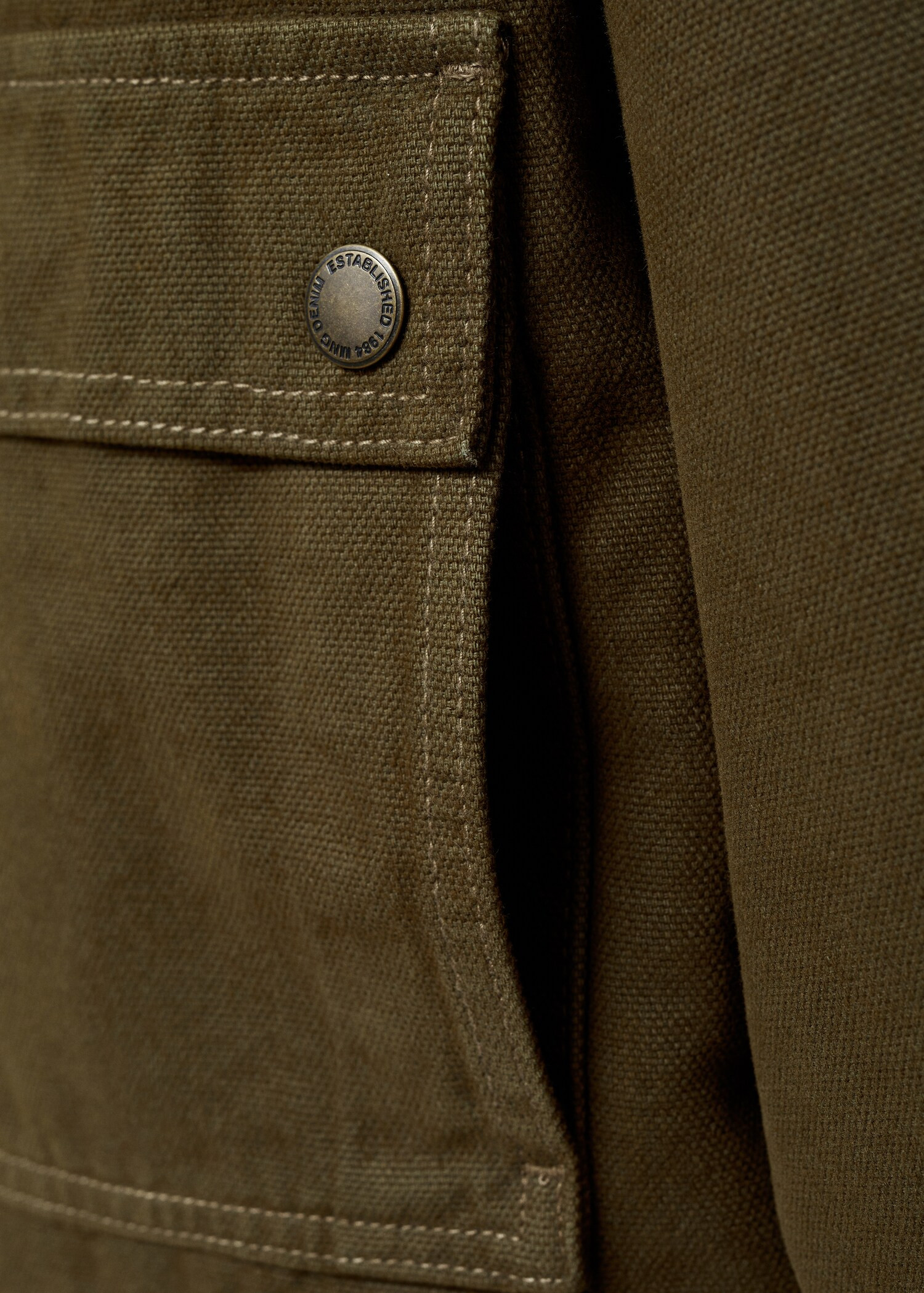 Denim parka with contrasting collar | MANGO (UK)