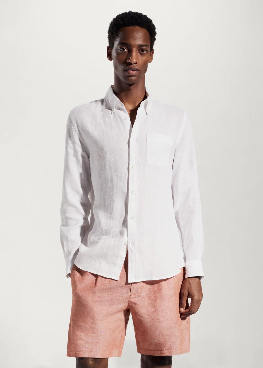 100% linen slim-fit shirt | MANGO (US)