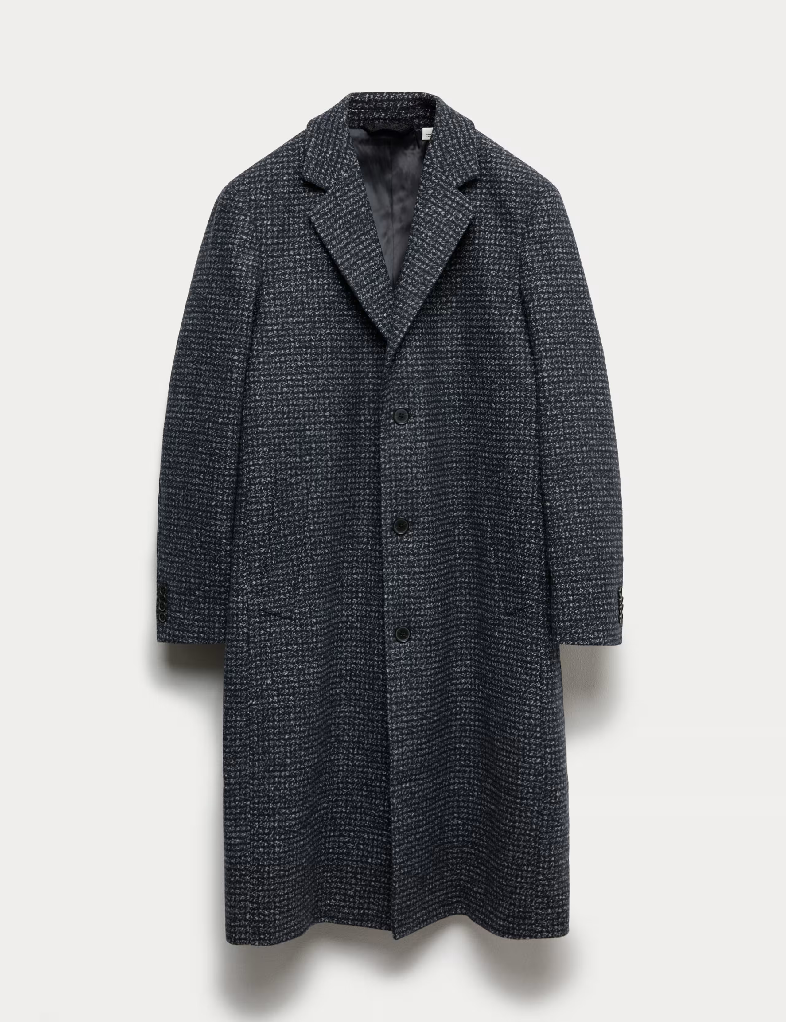 Wool Blend Houndstooth Overcoat | Marks & Spencer (UK)
