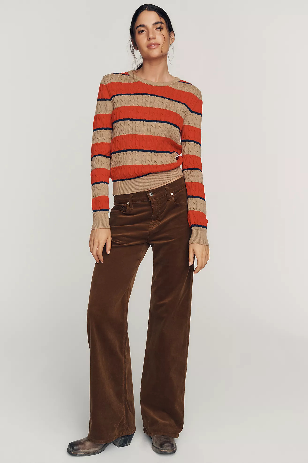 Nora Low-Rise Wide-Leg Corduroy Jeans | Anthropologie (US)