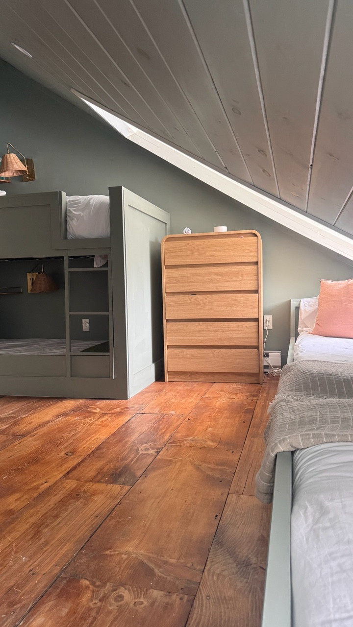 Bunk room — added beds without adding square footage.

Using a simple metal frame as the base, then wrapping + painting it to create a built-in look without the built-in cost. Works especially well for short-term rentals where bed count matters above all.

linking a few of the pieces and similar options here

#LTKHome #LTKActive #LTKstorytime