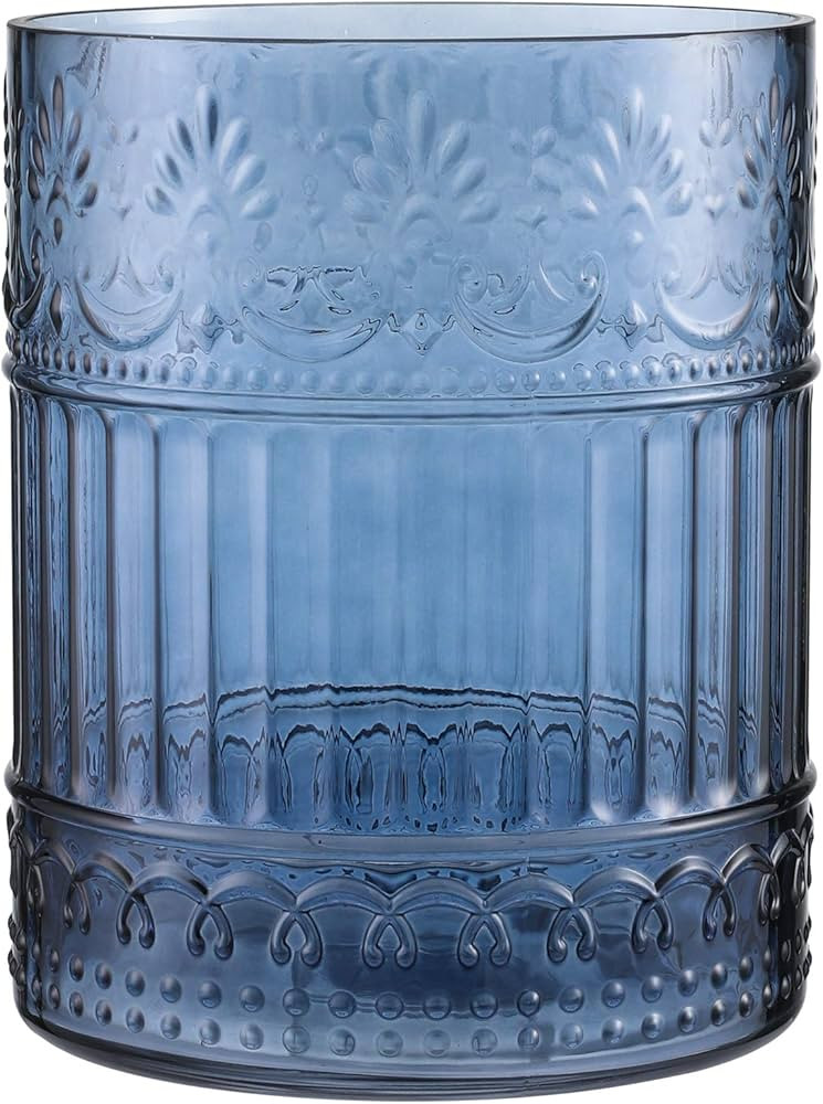 WHOLE HOUSEWARES | Bathroom Wastebasket | Mosaic Glass Decoration | Bathroom Trash Can | Bathroom... | Amazon (US)