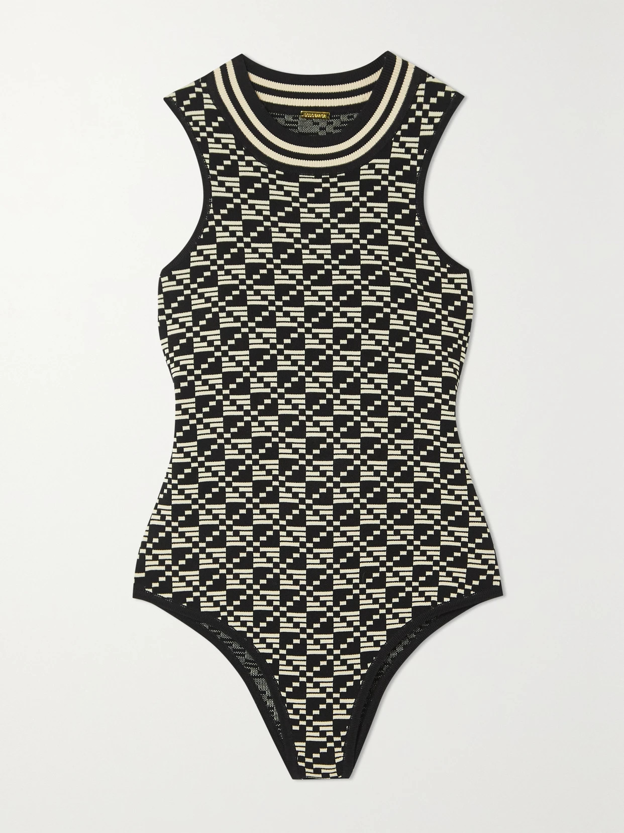 Dodo Bar Or - Rini Cutout Jacquard-knit Bodysuit - Black | NET-A-PORTER (US)