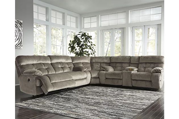 Brassville 3-Piece Reclining Sectional with Power | Ashley Homestore