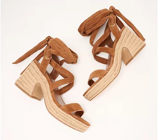 Vince Camuto Lace-Up Espadrille Wedge Heels - Roreka | QVC