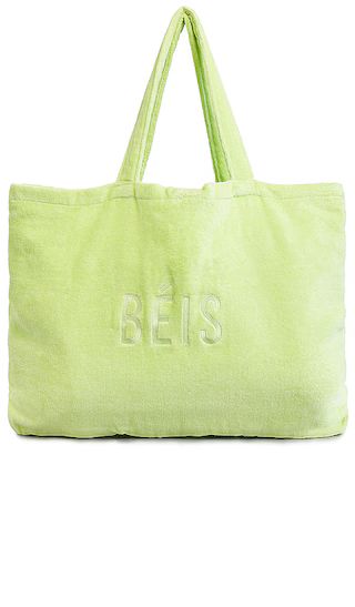 The Terry Towel Tote in Lime | Revolve Clothing (Global)