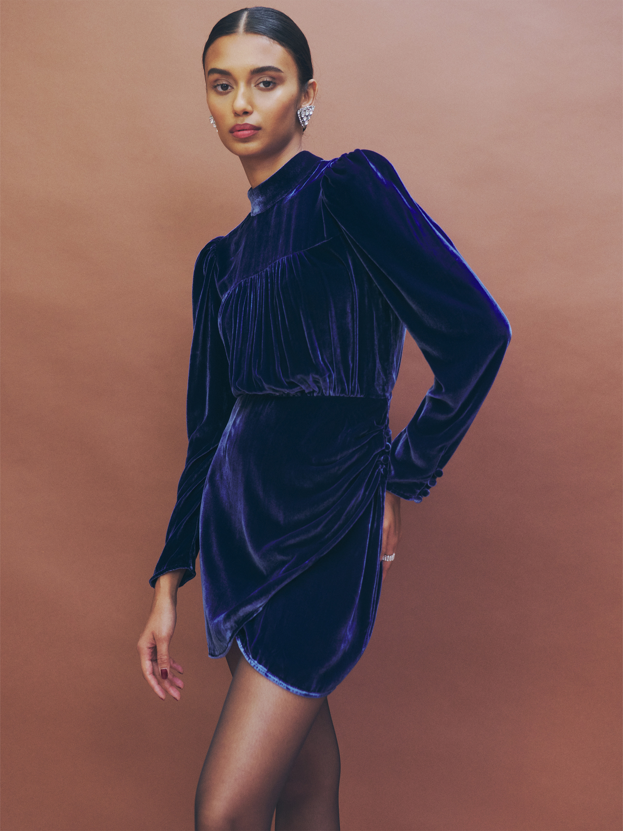 Evora Velvet Dress | Reformation (Global)