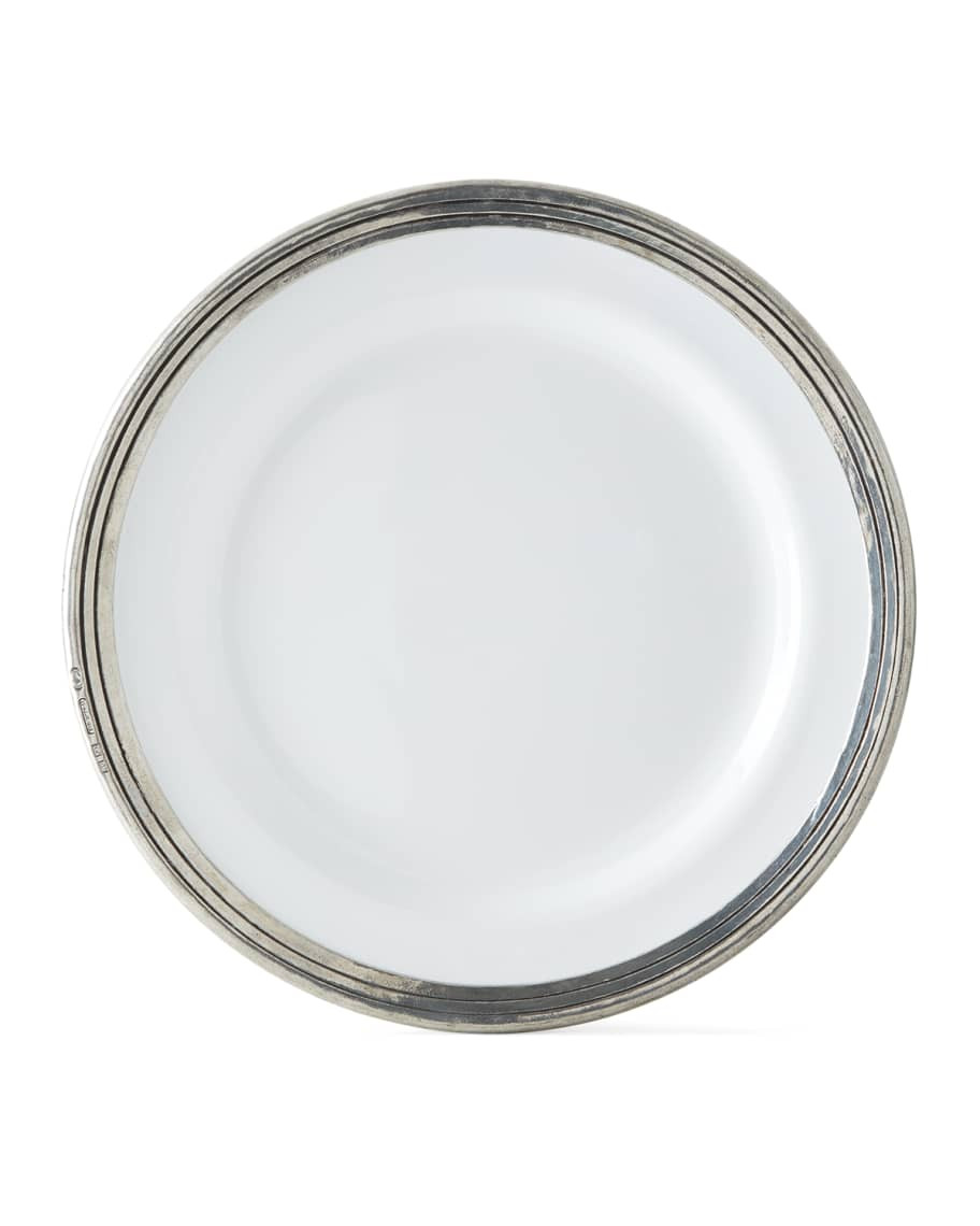 Pewter and Ceramic Dinner Plate | Neiman Marcus