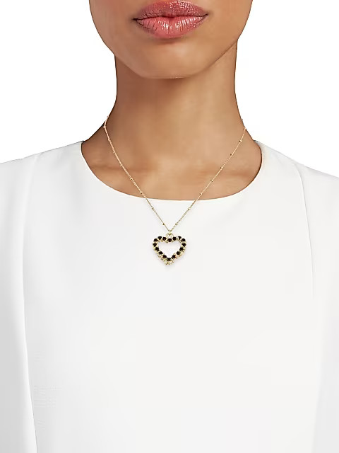 Bisous Gold-Plated &amp; Swarovski® Crystal Pendant Necklace | Saks Fifth Avenue