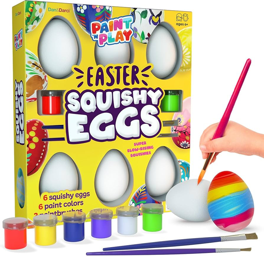 Dan&Darci Easter Egg Squishy Painting Kit - Arts & Crafts for Girls and Boys - Kids Art Activitie... | Amazon (US)