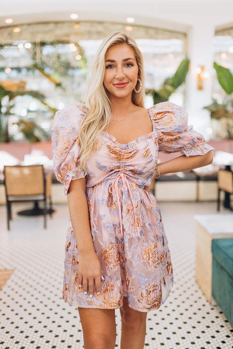 BuddyLove | Colby Puff Sleeve Mini Dress | Spacey | BuddyLove