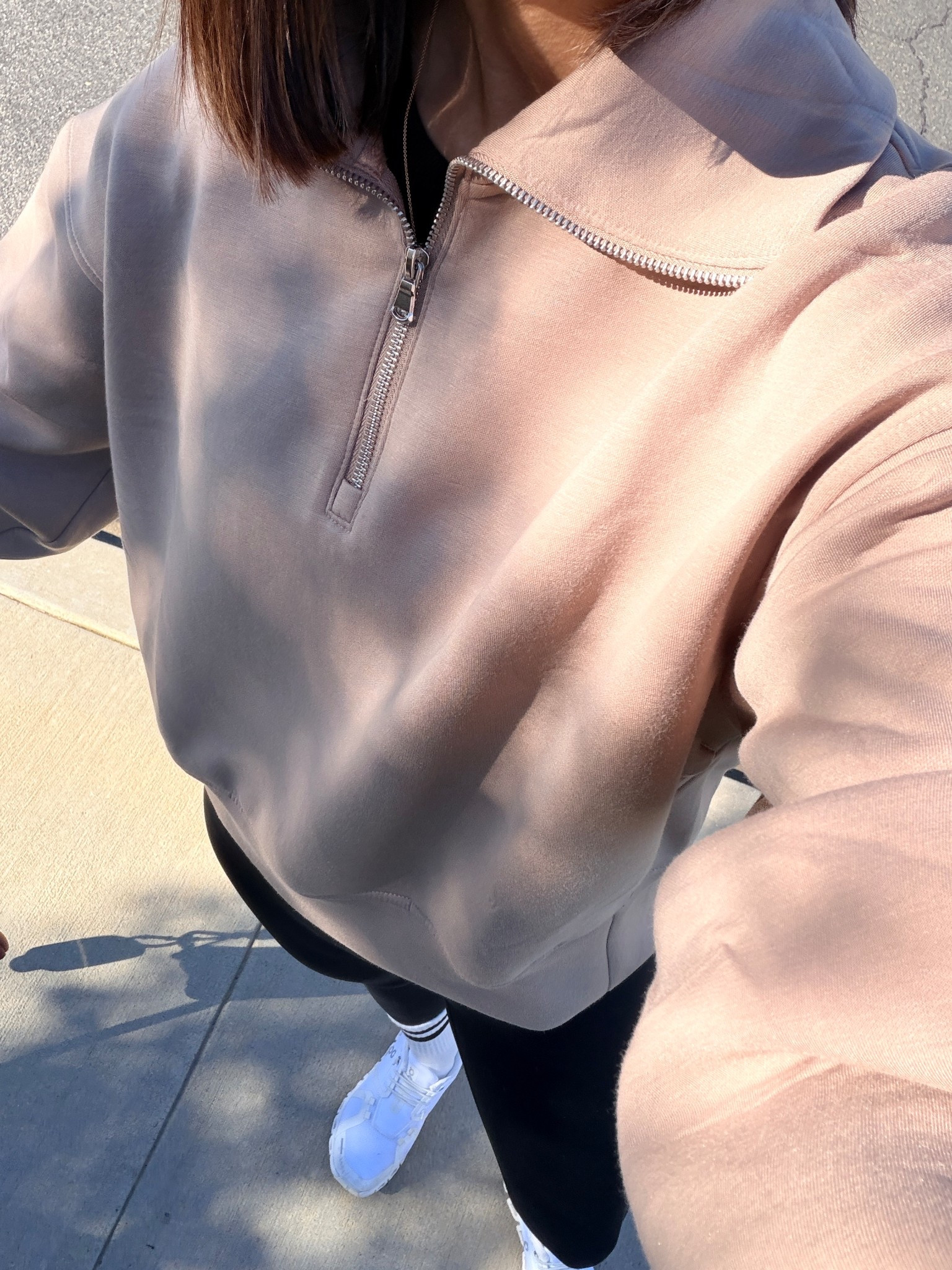 Morning walk + errands ready look | 🤎 this old navy 1/4 zip pull over is so soft and budget friendly 

#LTKootd #LTKgrwm #LTKmomlife