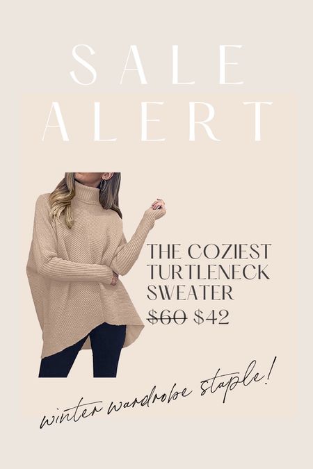 Amazon cozy turtleneck sweater on sale!! Now under $50. Great deal for this winter staple!

#LTKSeasonal #LTKsalealert #LTKunder50