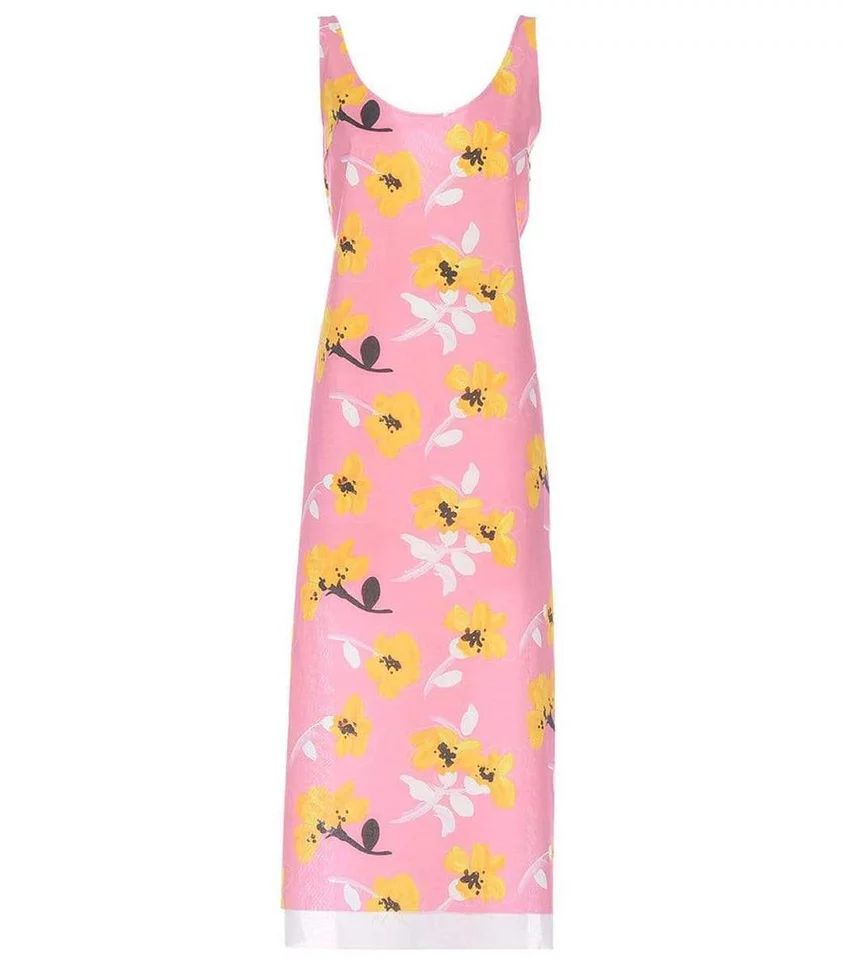Marni Pink Sleeveless Floral Dress - ShopBAZAAR | Shop BAZAAR