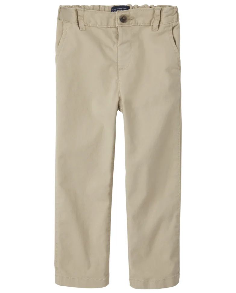 Baby And Toddler Boys Uniform Stretch Chino Pants - sandwash | The Children's Place