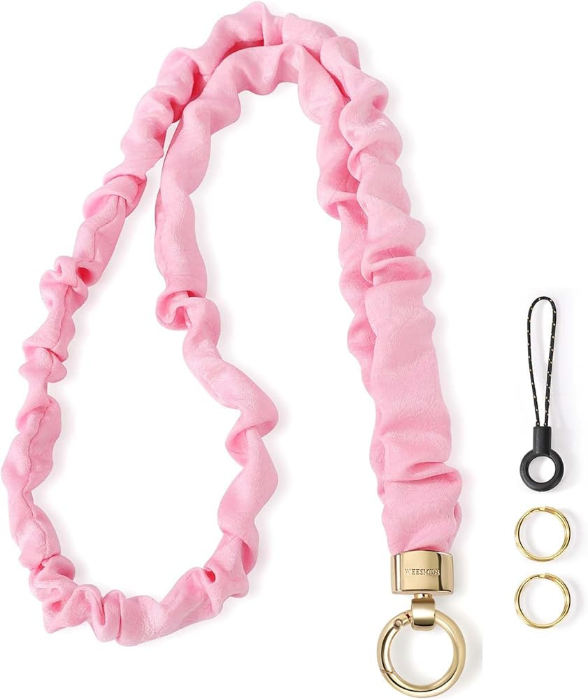 Stretchy Scrunchie Lanyard for ID Badges – Cute Neck Lanyard for Keys | Retractable Keychain Ho... | Amazon (US)