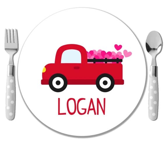 Personalized Valentine's Day Plate for Boys  Kids | Etsy | Etsy (US)