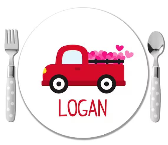 Personalized Valentine's Day Plate for Boys  Kids | Etsy | Etsy (US)