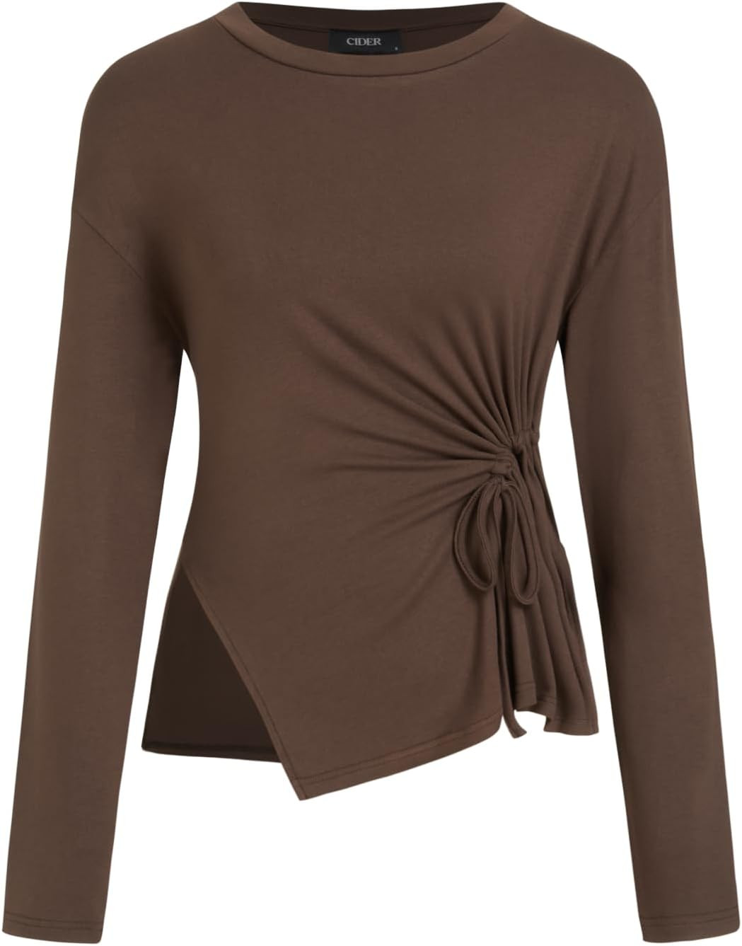 CIDER Going Out Tops for Women Asymmetrical Long Sleeve Top | Amazon (US)