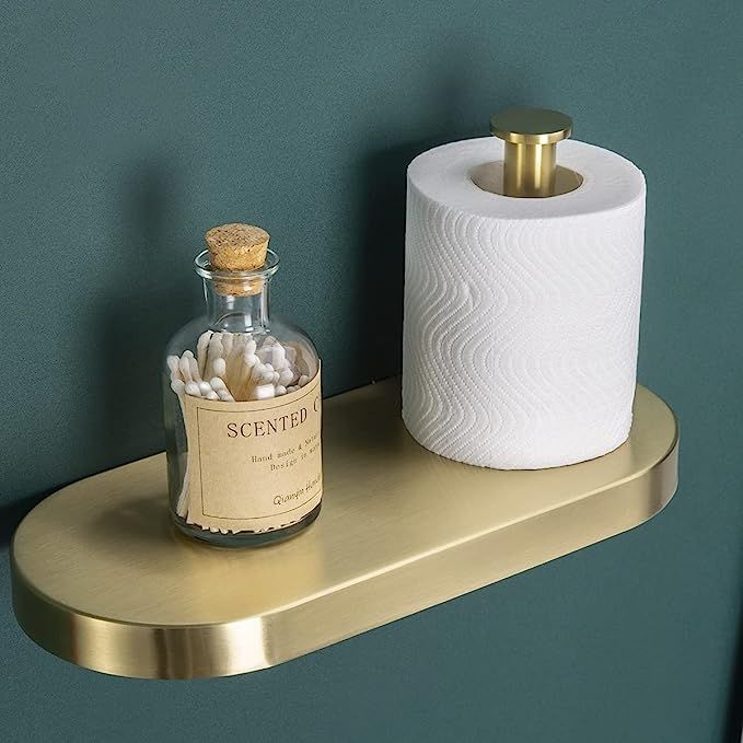 RANDOM Toilet Paper Holder with Shelf Bathroom Accessories Tissue Roll Dispenser Storage Brushed ... | Amazon (US)