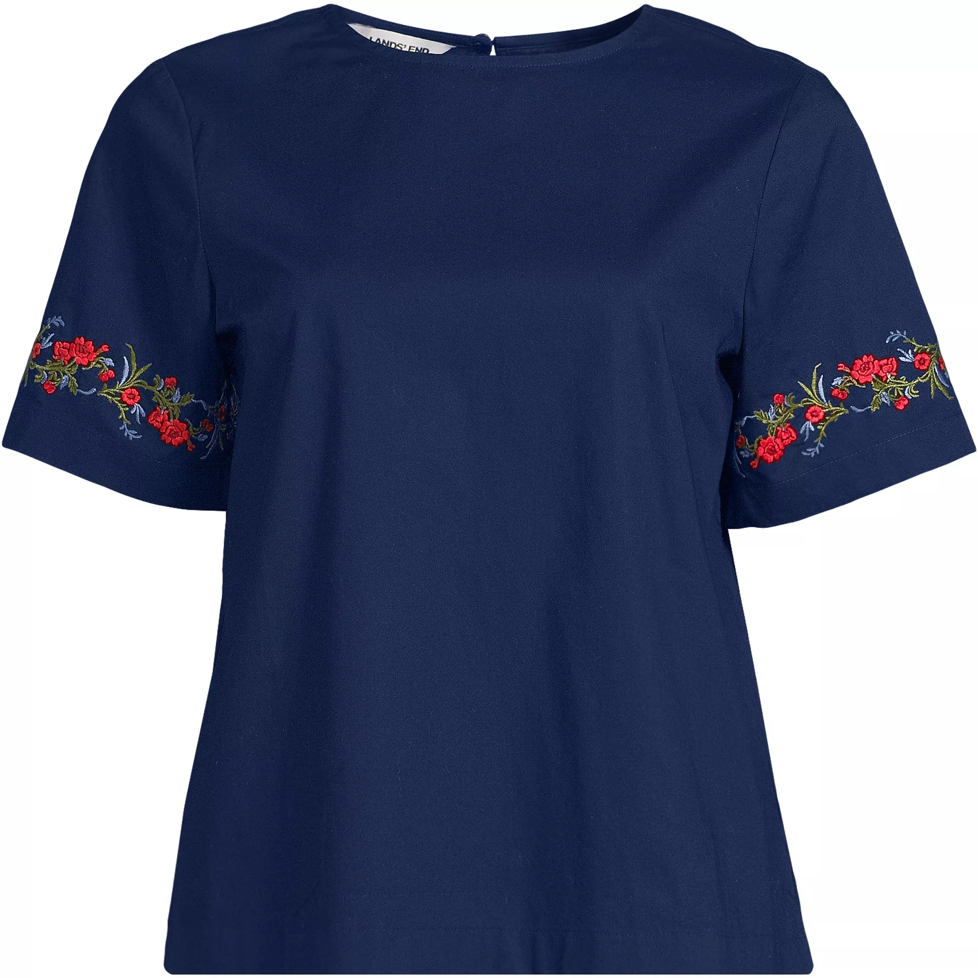 Women's Poplin Eyelet Shirt | Lands' End (US)