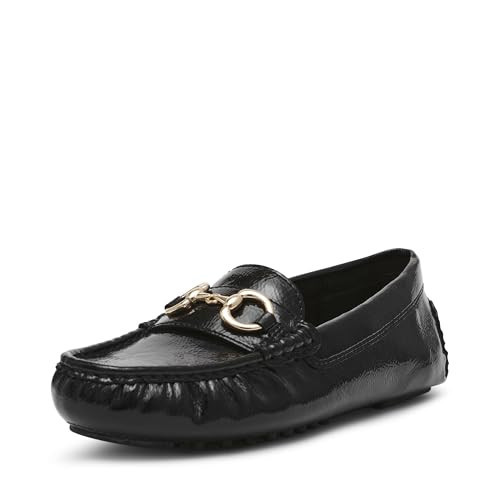Anne Klein Women's Driving Style Loafer Chrystie, Black Crinkle, 10 | Amazon (US)