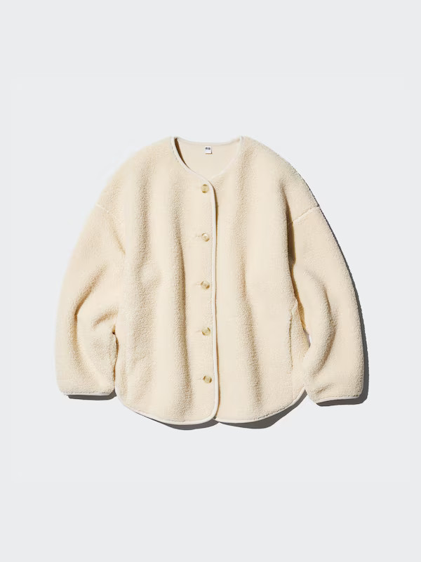 Pile Lined Fleece Oversized Cardigan | UNIQLO (UK)