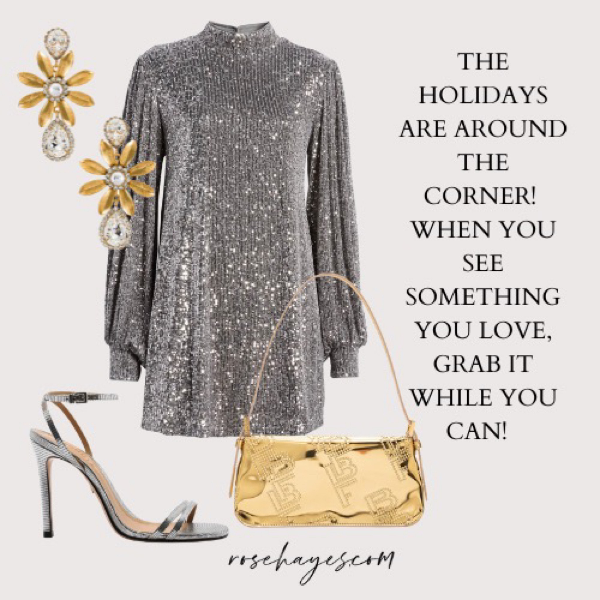I love this mini dress and it has the prettiest billow bell sleeves! Add gold for an interesting metallic accessory!  

#LTKHoliday #LTKwedding #LTKsalealert