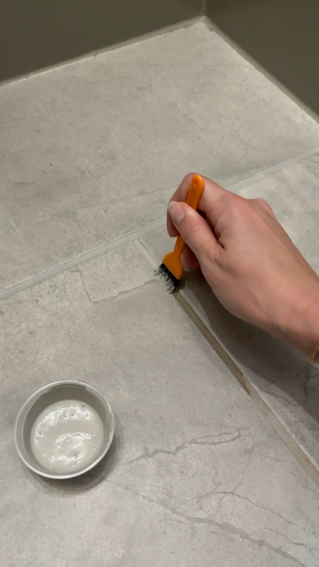 This is the grout refresher I used in our powder room to freshen up the old, stained grout making the tile floors look brand new again.

They have a bunch of different colors available or you can mix two to make a custom grout color.



#LTKHome
