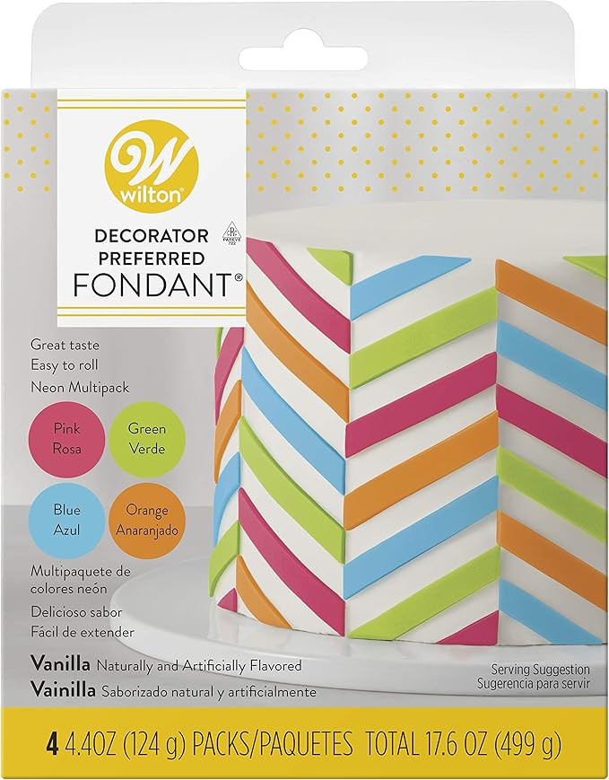 Wilton Decorator Preferred Neon Fondant - Add Colored Details to Your Cakes and Treats with These... | Amazon (US)