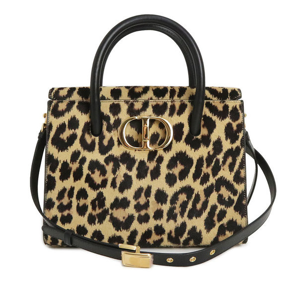 Christian Dior Montaigne Saint Honore Tote Leopard Harako Beige Black | Poshmark