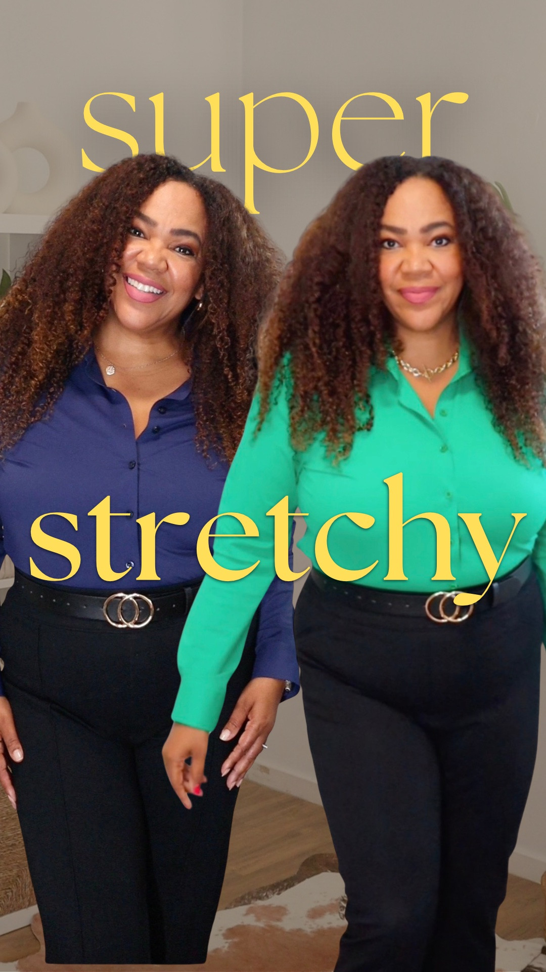 Work wear 👩🏾‍💻- but make stretchy!! These pants from @Spanx always feel good on! Wearing a size 1x and xl in the shirt.

#LTKOver40 #LTKMidsize #LTKWorkwear
