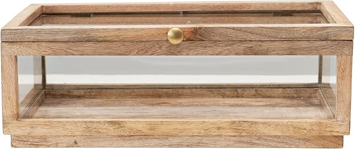 Mango Wood & Glass Display Box with Lid | Amazon (US)