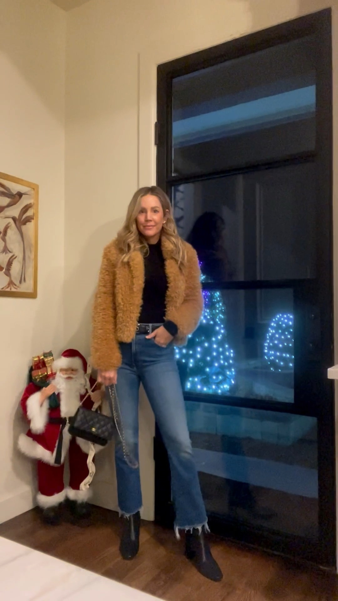 Quick date night 
Mother jeans on sale fit tts
Black boots fit tts so comfortable 
Black target studded belt 
Coat is old 


#LTKootd #LTKSaleAlert #LTKOver40