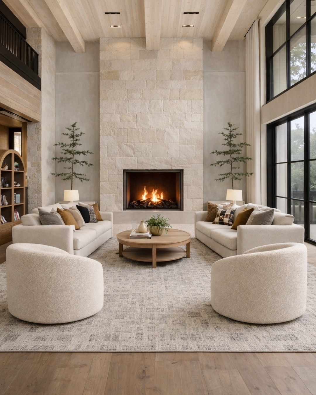 Cozy great room decor and furniture ideas!
Neutral aesthetic, living room decor, organic modern, minimalist, swivel chair, wood coffee table, olive tree, planter, Loloi rug, arch cabinet, storage, beige, white, black, restoration hardware style, Crate & Barrel home, Wayfair, Amazon home, earthy

#LTKsale #LTKhome #LTKsummer