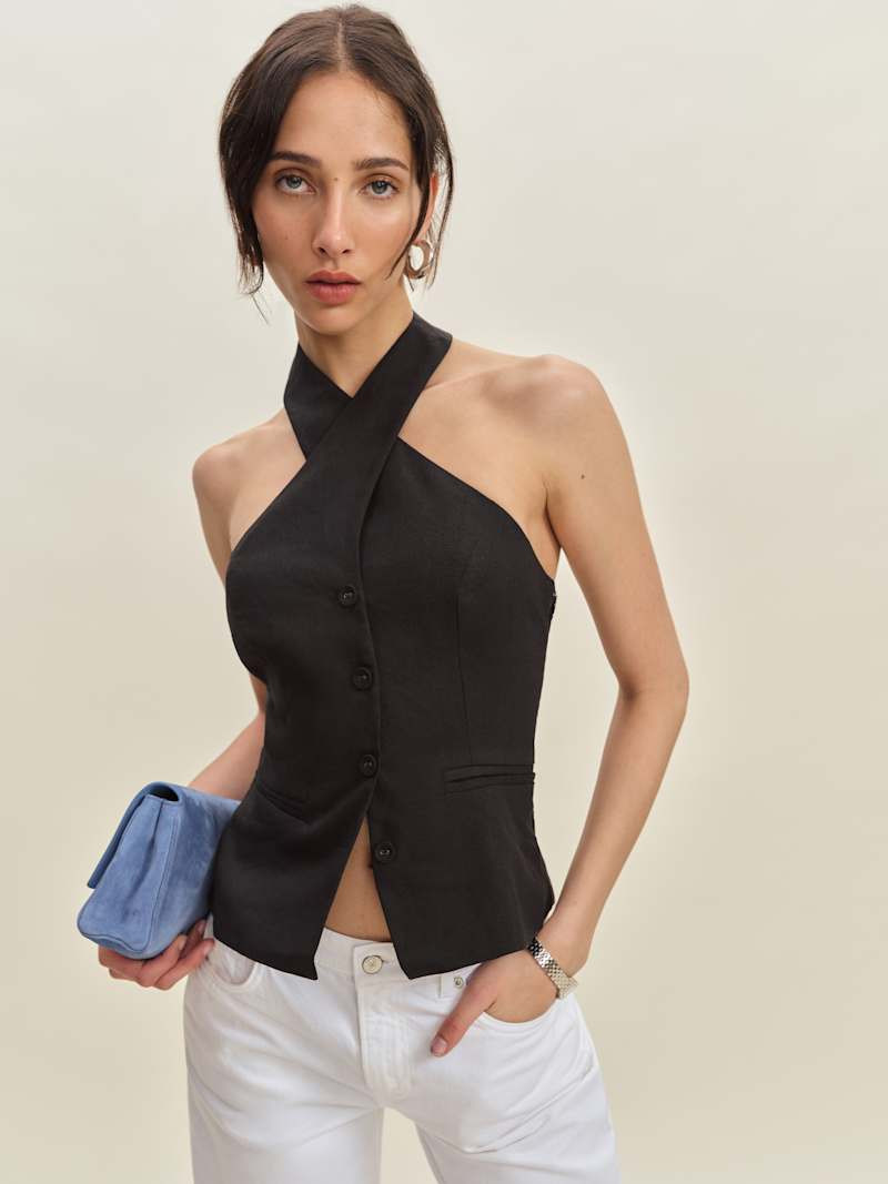 Tate Linen Top | Reformation (Global)