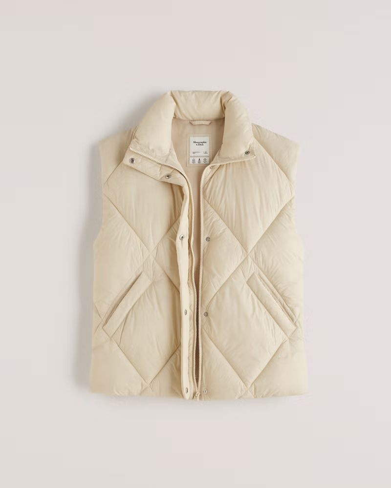 A&F Oversized Quilted Vest | Abercrombie & Fitch (US)