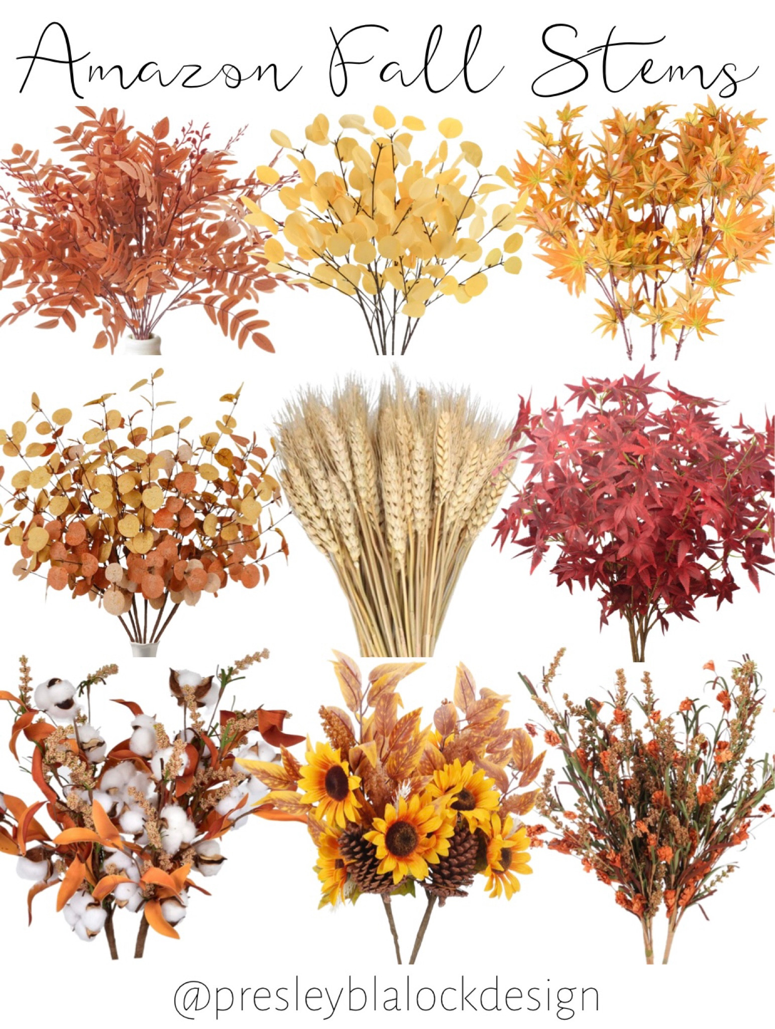 Fall Stems / Faux Stems / Amazon Fall Decor / Fall Floral Stems / Fall Branch Stems / Faux Leaf Stems / Artificial Floral Stems / Fall Floral Arrangement / Fall Centerpiece / Sunflower / Wheat Stem / Fall Home Decor / 

#LTKhome #LTKHalloween #LTKSeasonal