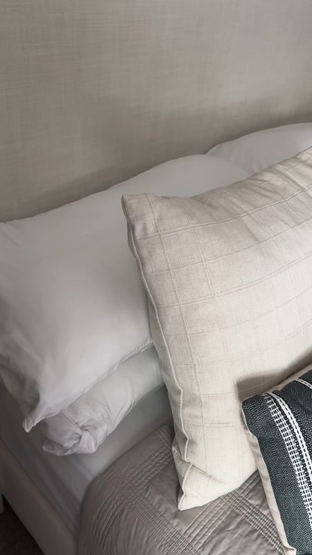 Ultimate pillow hack for your bedding— size up to king pillows! Linking what I have here

#LTKHome #LTKStyleTip #LTKVideo