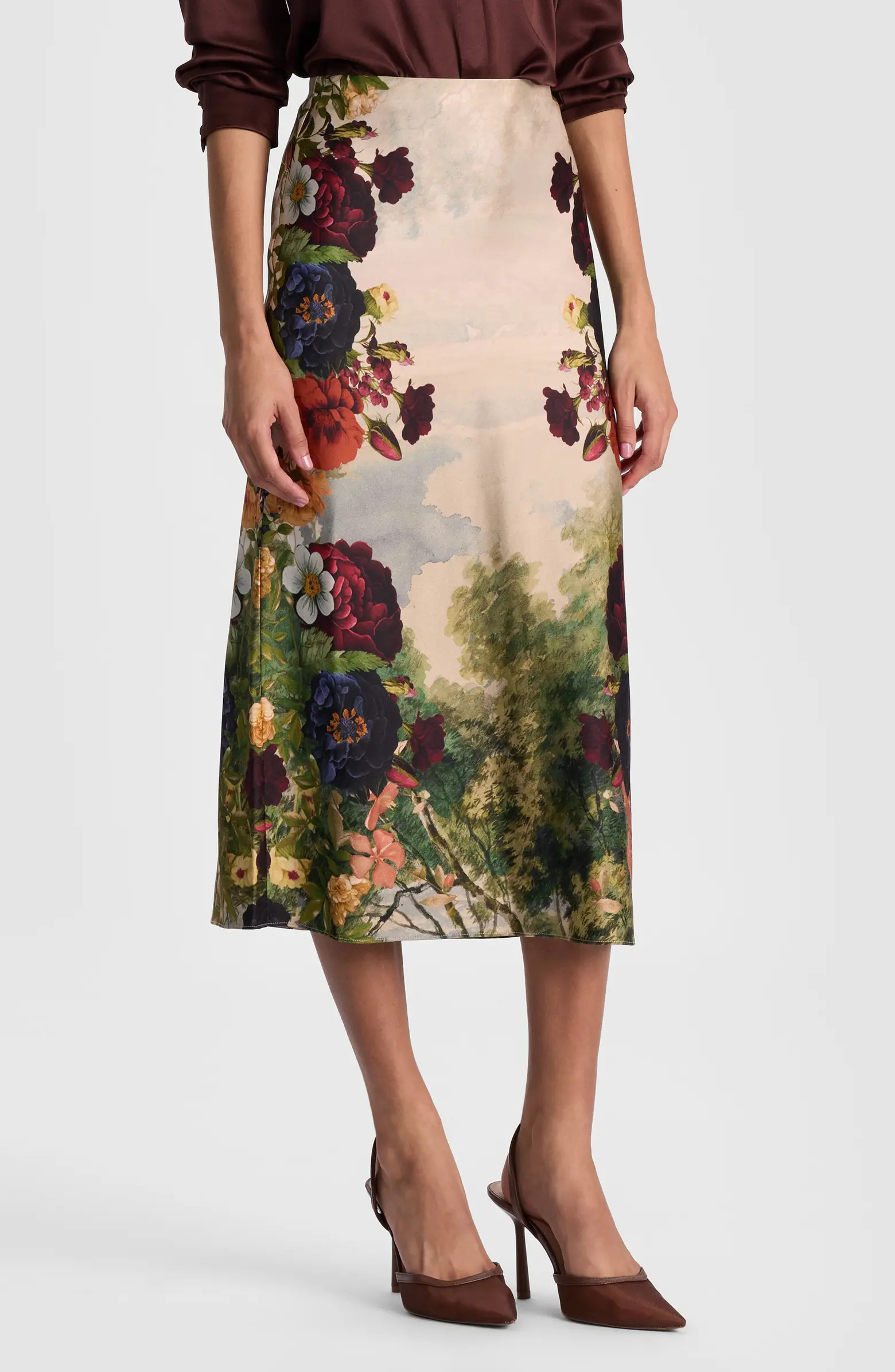 Maeve Floral Print Slip Skirt | Nordstrom