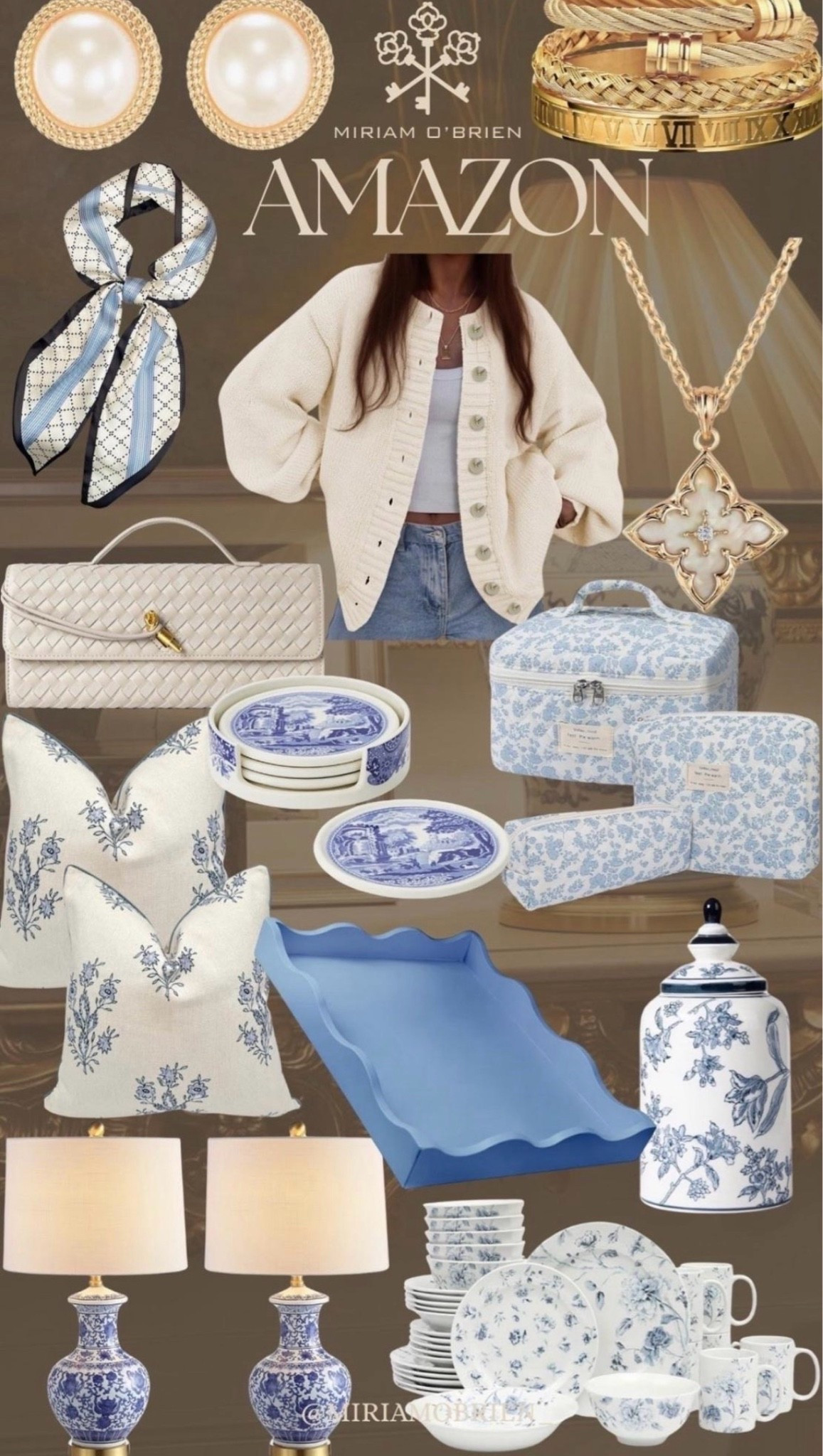 Blue and white will always have my heart. 💙🤍 This classic combination instantly makes a space feel fresh, collected, and timeless.
From blue-and-white décor and entertaining pieces to fashion, accessories, and beautiful details for the home—these Amazon finds are giving classic coastal, traditional, and elevated style.
Shop all the blue & white finds here on LTK!
Follow @miriamobrien on Instagram & TikTok for more finds. 💙
#BlueAndWhite #AmazonFinds #HomeDecor #ClassicStyle #LTKHome

#LTKootd #LTKHome #LTKOver40