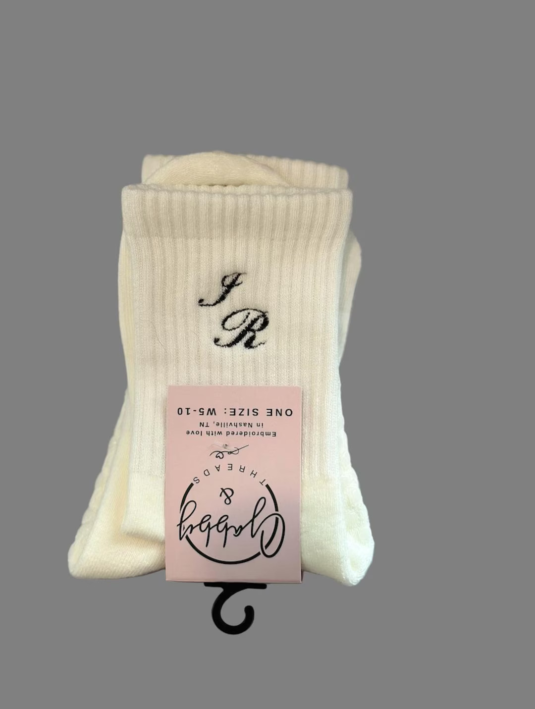 GRIP SOCKS - CUSTOM Initials Grip Socks - perfect for Pilates, barre, yoga, Lagree, bachelorette ... | Etsy (US)