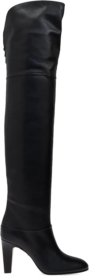 Black Boots for Women Thigh High Boots Pull on Pointed Toe Over the Knee Boot Stiletto Heels Dres... | Amazon (US)