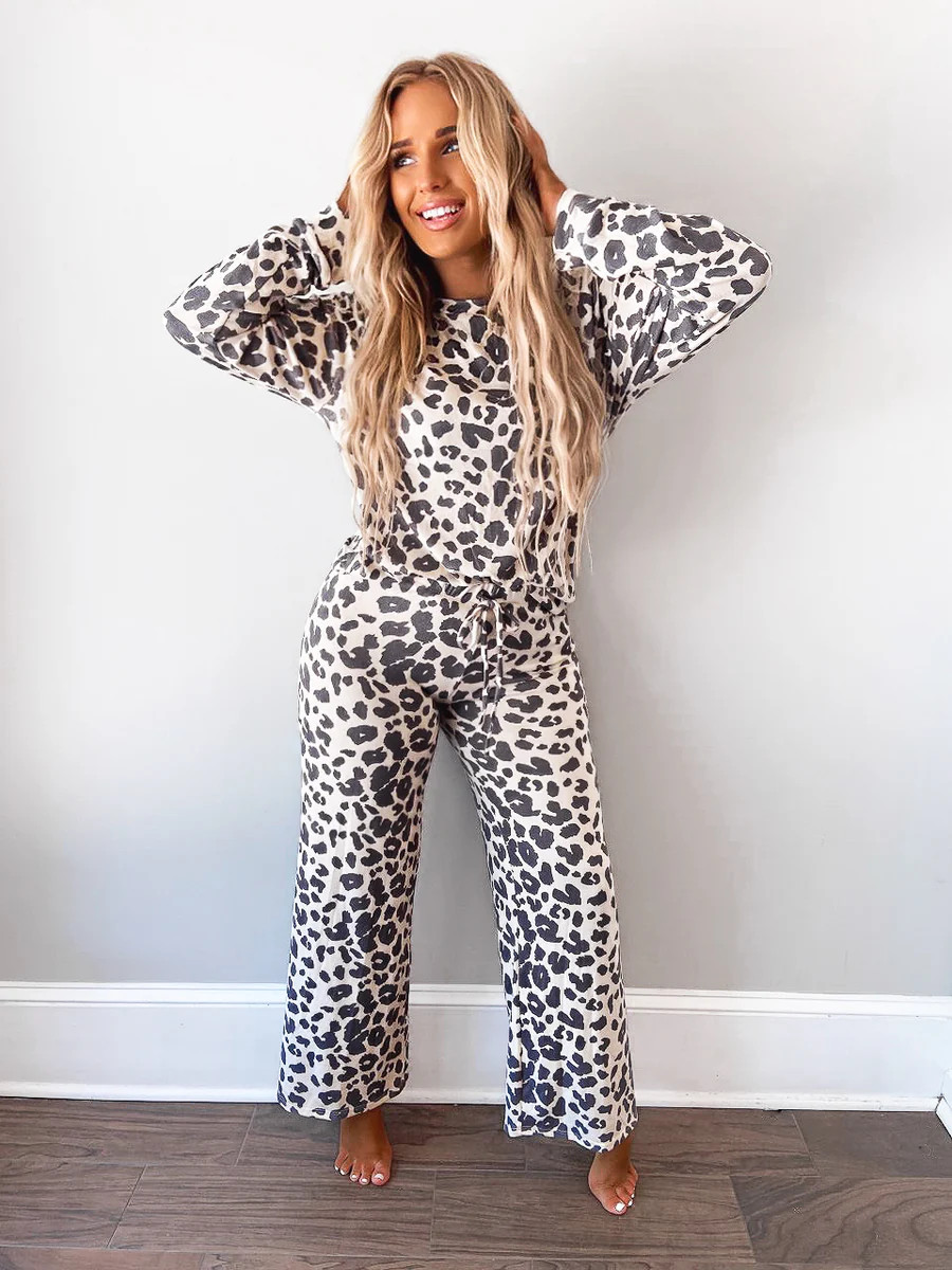 Sleep Over Set: Cream/Gray | Shophopes